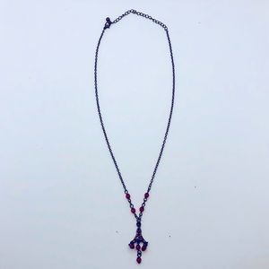 Unknown brand red jeweled necklace